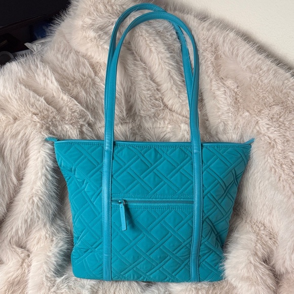 Vera Bradley Quilted Turquoise Tote Bag - Picture 3 of 9